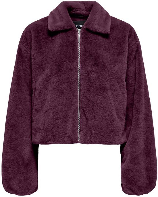 Only Jas Onldana Life Faux Fur Jacket Cc Otw 15348987 Mauve Wine Dames Maat - S