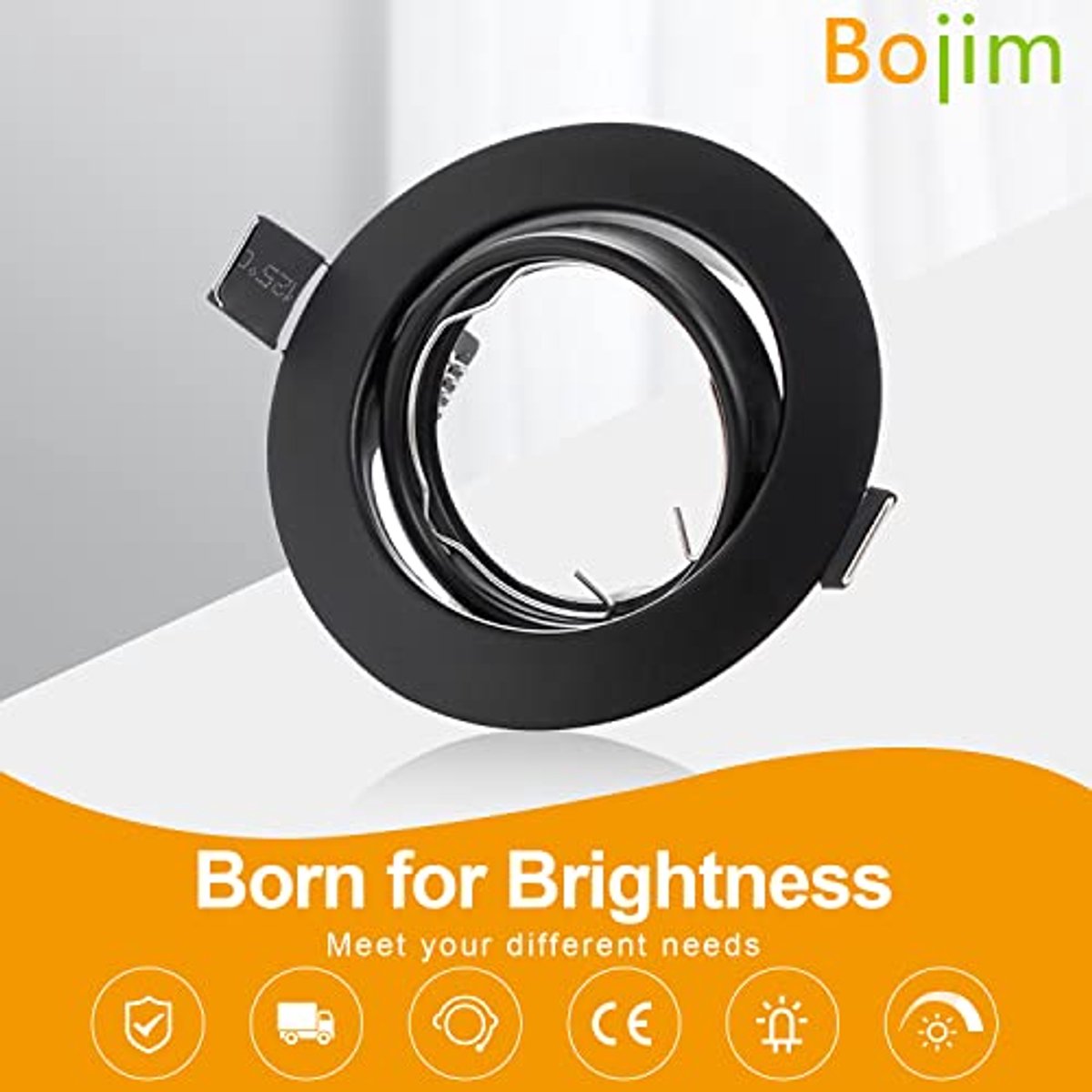 Inbouwspots GU10 Set met Dimbare Ronde Plafondverlichting - 10x 68mm Fittingen voor Led en Halogeen