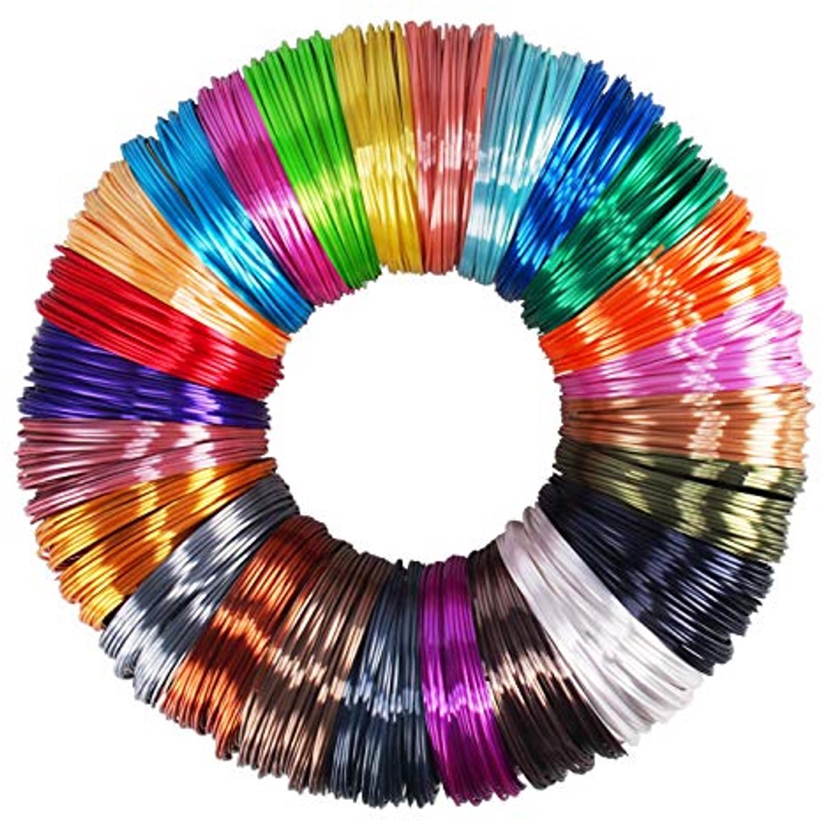 Image of 25 Kleuren Zijde Glanzende PLA Filament Monsterpakket voor 3D Printer en 3D Pen