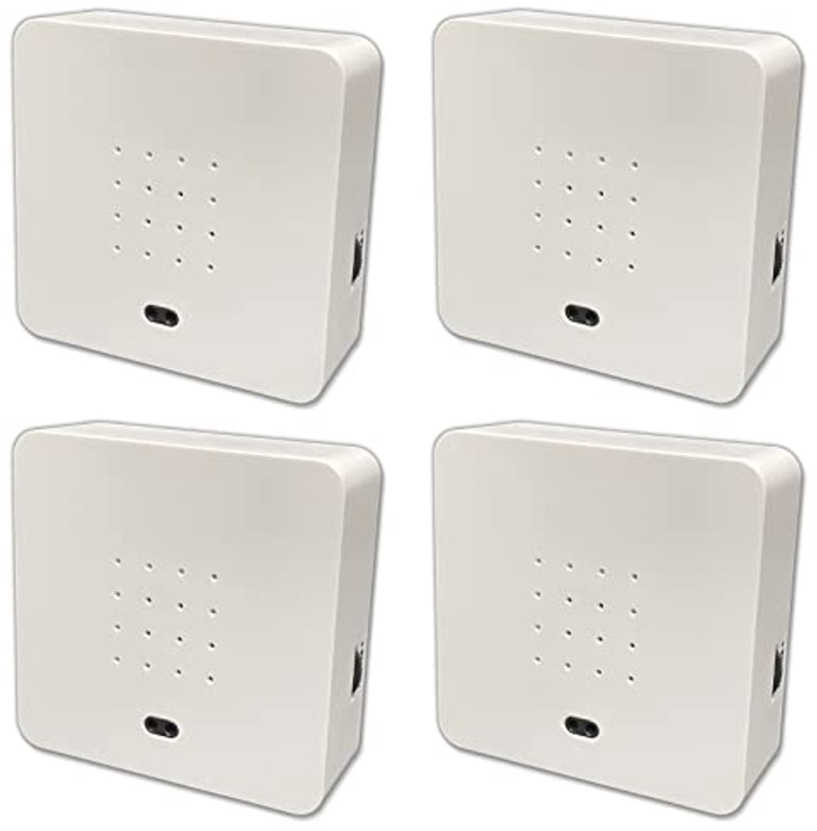 Set van 4 Geluidboxen met Vogel- en Natuurgeluiden, Bewegingsmelder, Wit