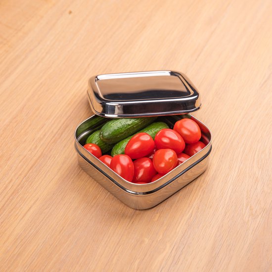 Bols à fruits de Luxe en acier inoxydable - Set de 2 - Boîtes à collation Bols à fruits en acier inoxydable - Enfants - Sans BPA - Talli - Bol à fruits scolaire - Boîte à collation enfant - Boîte à fruits