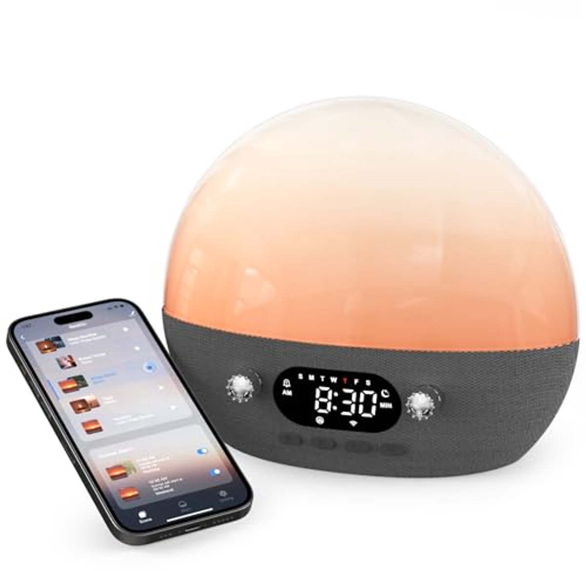 Slaaphulp Geluidmachine met Nachtlampje en APP-besturing voor Baby's, Kinderen en Volwassenen