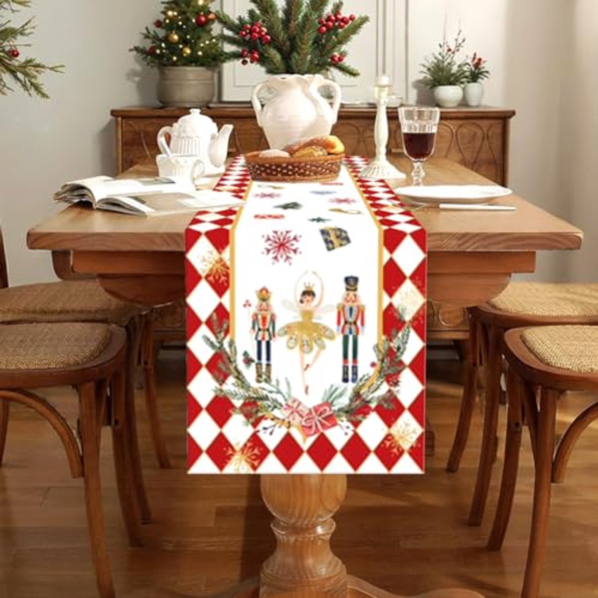 Afwasbare kersttafelloper 40 x 140 cm - Elegant tafelkleed voor sfeervolle decoratie