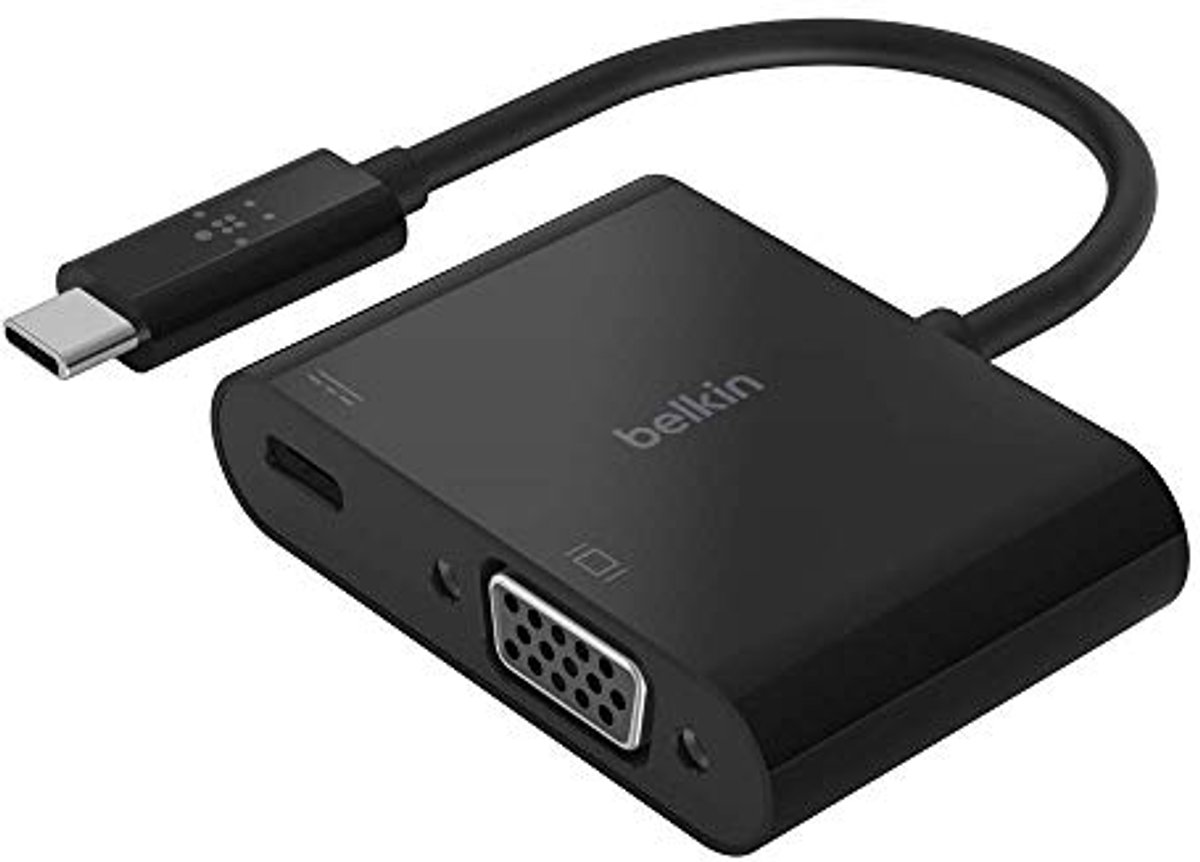 USB-C naar VGA Adapter met Opladen - 1080P HD Video, 60W Power Delivery