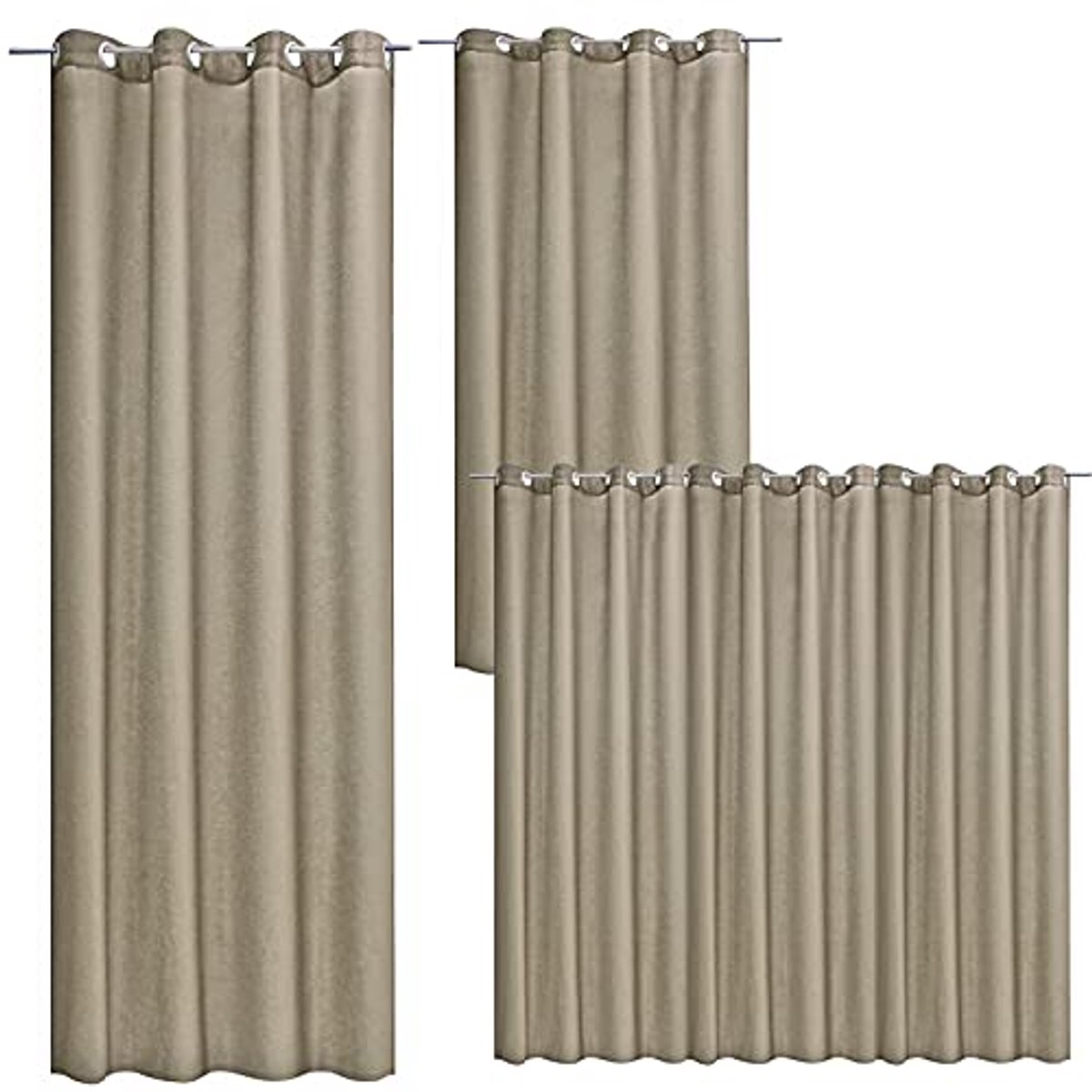 Kant-en-klaar blikdicht gordijn met ringen 140 x 245 cm - Voor gordijnenstang - Wasmachinebestendig