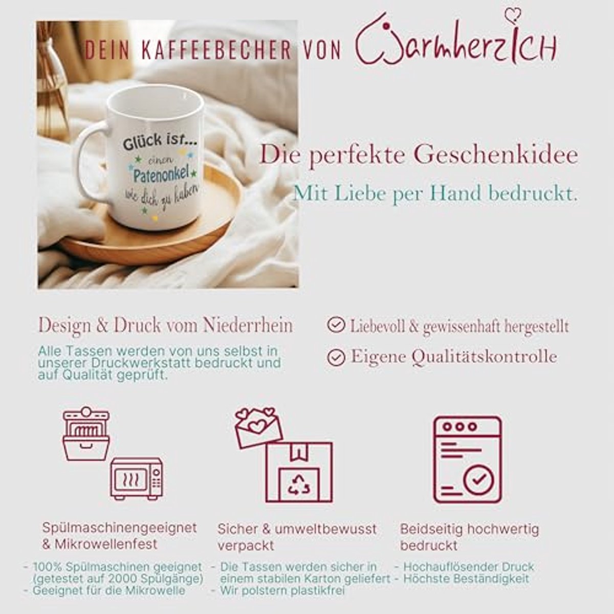 Liefdevolle Koffiemok Voor Vader - 300 ml Wit-Groen
