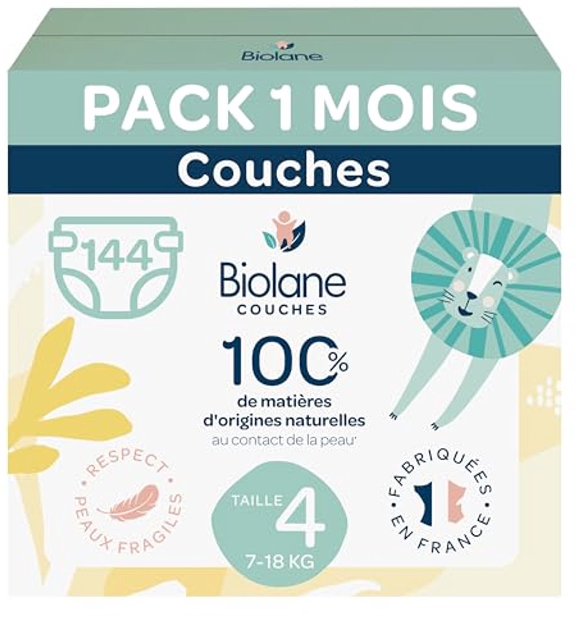 Luiers Maat 4 - 12 Uur Bescherming voor Gevoelige Huid - Ultra-absorberend en Lekvrij - 1 Maand Voorraad - Geschikt voor Baby's van 7-18 kg