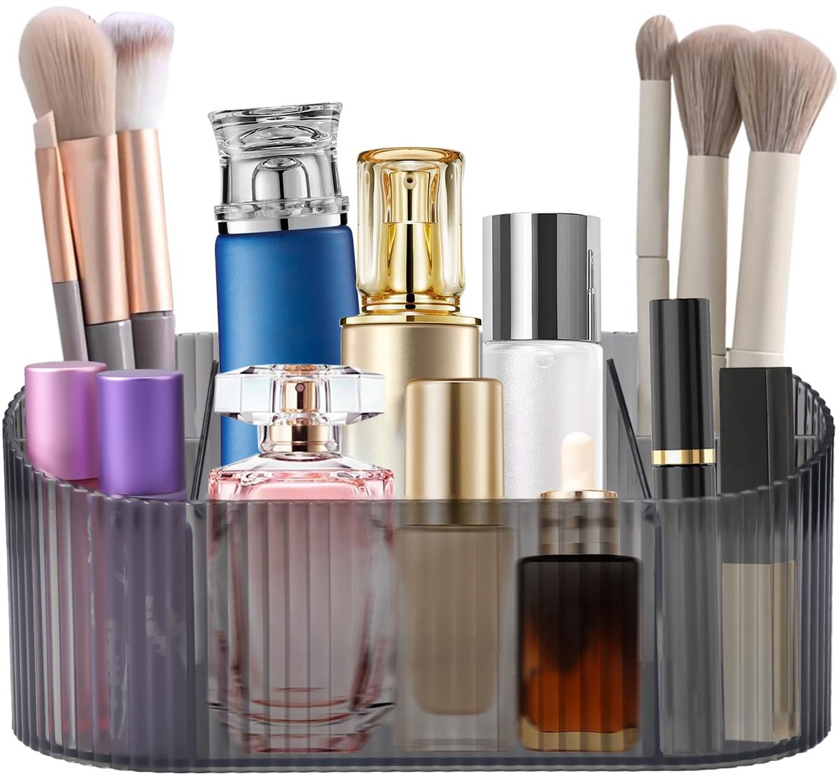 Ibenzoa® Stijlvolle en Ruime Make-up Organizer met Vijf Vakken voor Cosmetica