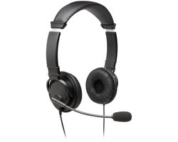 Kensington USB-Hi-Fi-Hoofdtelefoon met Microfoon - met Ruisonderdrukking - Zwart