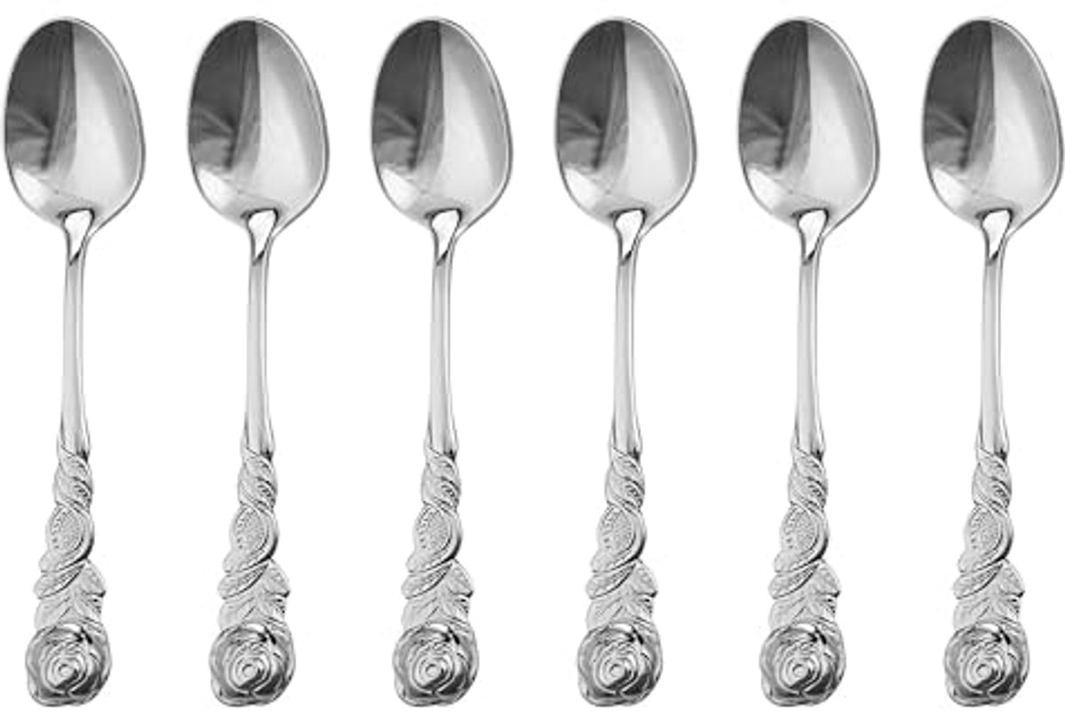 Espressolepelset 6 stuks van roestvrij staal - vaatwasmachinebestendig