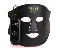 Maxi Meilleur® Pro Series led gezichtsmasker lichttherapie - incl. Skincare E-book en Travel bag - Voor strakke huid met minder rimpels - huidverjongingsapparaat voor gezicht - Anti-aging LED masker met rood licht therapie - Red Light therapy mask