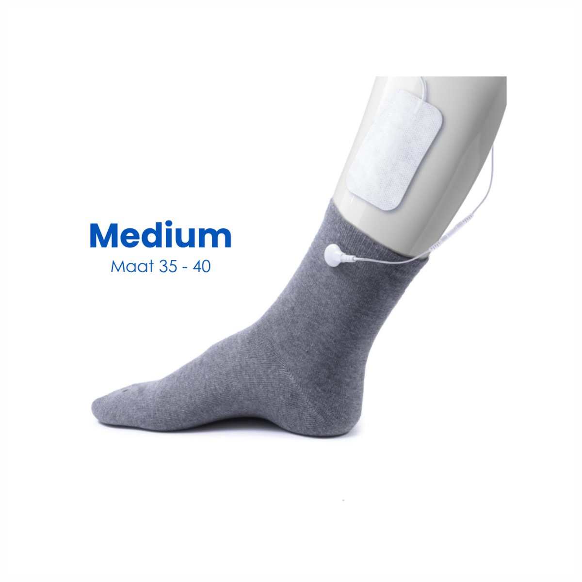 TensCare - iSock Medium | TENS/EMS Sokken voor Voet- & Enkelpijn | Neuropathie & slechte doorbloeding therapie | Artritis | draagbare voetelektrode | tens sok | elektrode sok