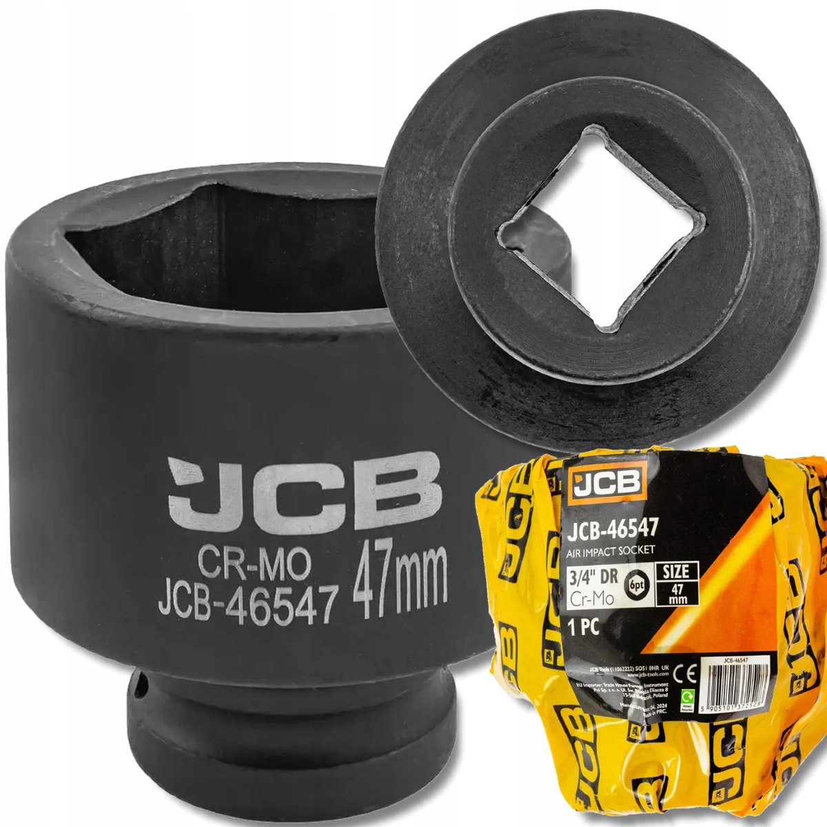 JCB Slagdopp 3/4" 47mm 6-kant Cr-Mi