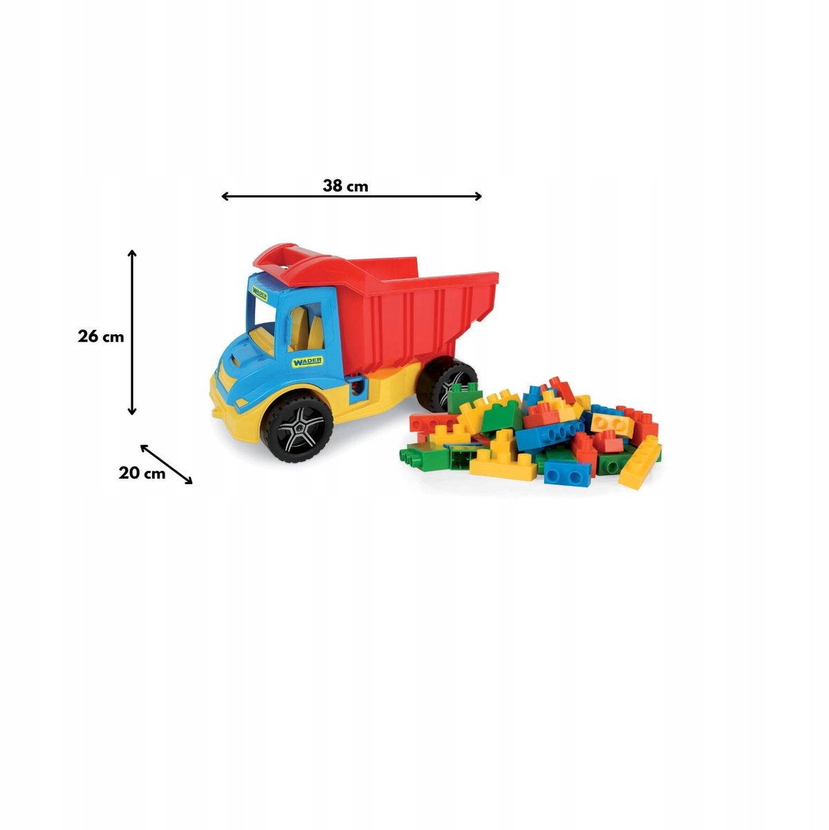 Wader Multi Truck Kiepwagen met Blokjes - Speelgoed voor Kinderen