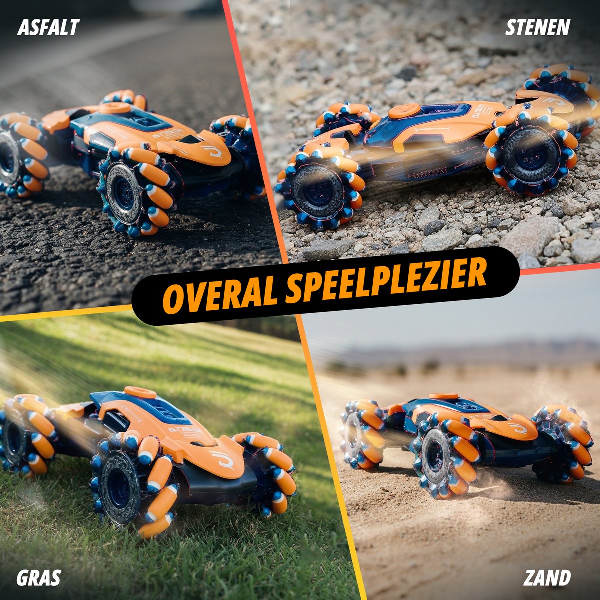 Revvix Bestuurbare Auto - RC Auto - Afstandsbestuurbare auto - Radiografisch bestuurbare auto - Race auto afstandbestuurbaar - Auto afstandsbediening - Stuntauto - Rook & Licht - 2 Accu's - Buiten - voor Jongens & Volwassenen - Offroad - Drift - Car — afbeelding 3