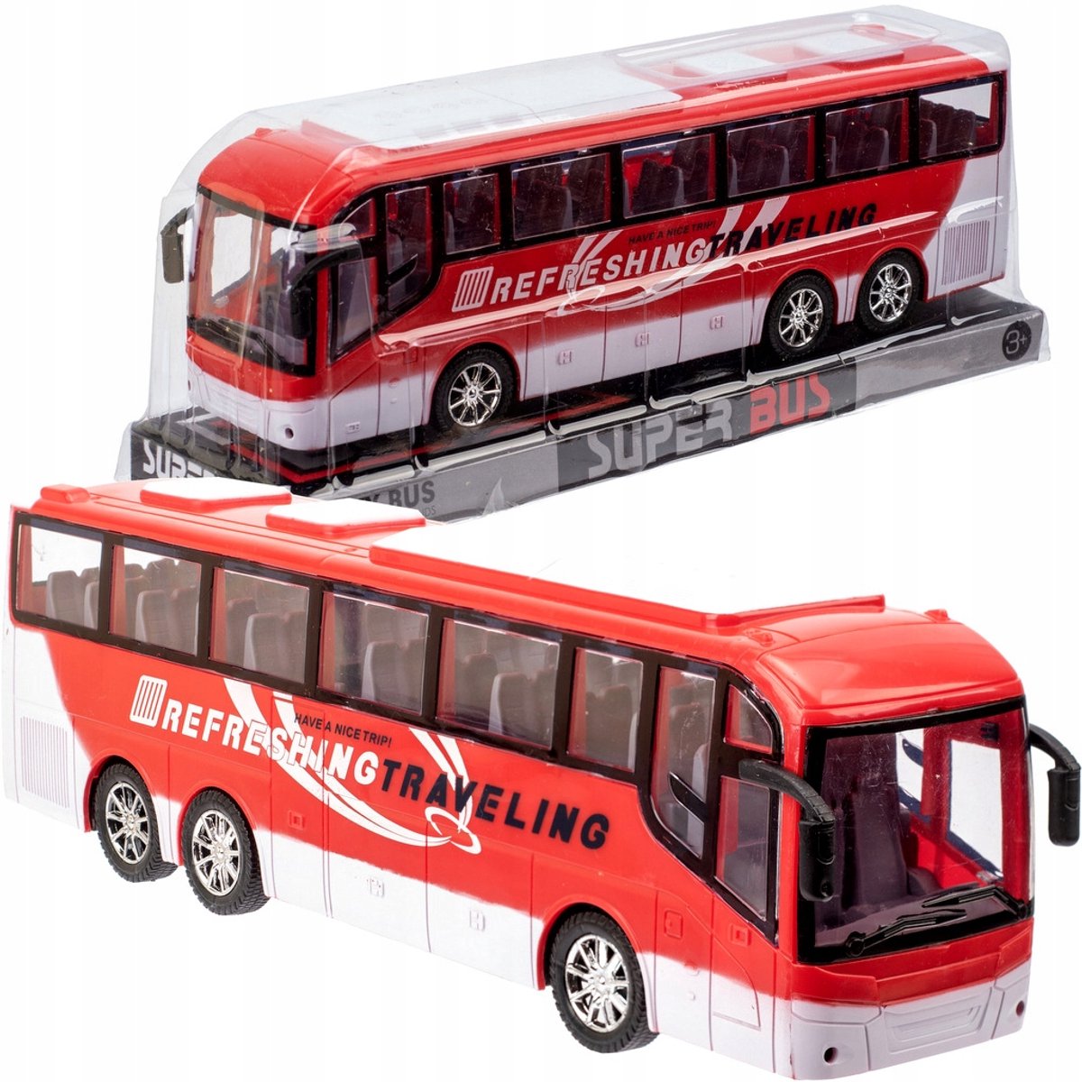 Grote Toerbus met Friktiewrijvingsaandrijving - Speelgoed voor Kinderen