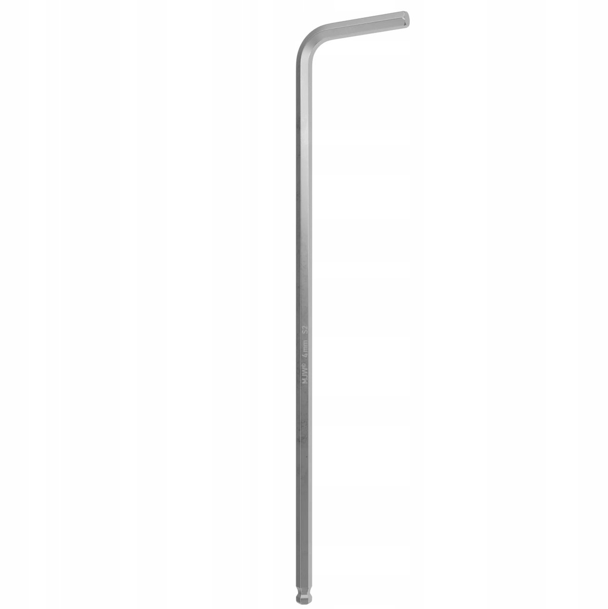 Inbussleutel met kogelkop 4 mm, gebogen, S2 staal