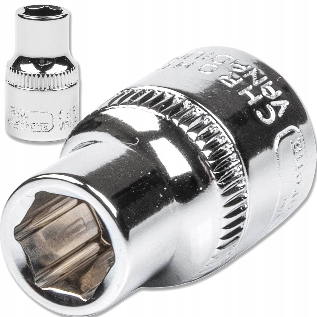 Richmann Dopstuk 18mm 3/8" CR-V Zeskant Glans