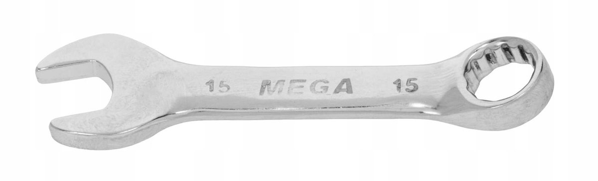 MEGA Ring Steeksleutel Kort 15mm - Duurzaam CrV Staal