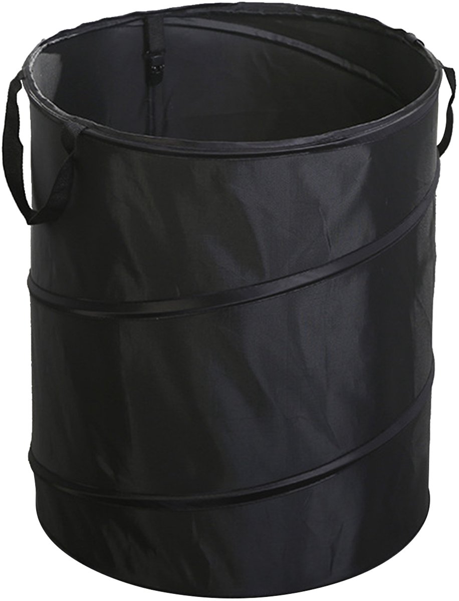 longziming -Pop-Up Tuinzak met Handgrepen – Zelfopstaande Blad- en Afvalzak 37L – Stevig Polyester Zwart – Herbruikbare Tuinopslagzak voor Bladeren, Tuinafval en Outdoor Gebruik