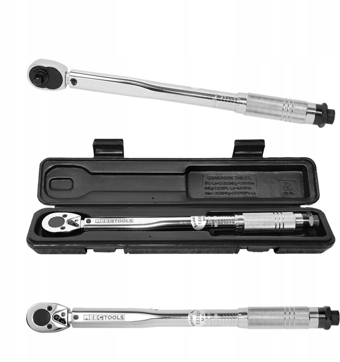Momentsleutel 1/2" bidirectioneel met slot, 41-210 Nm