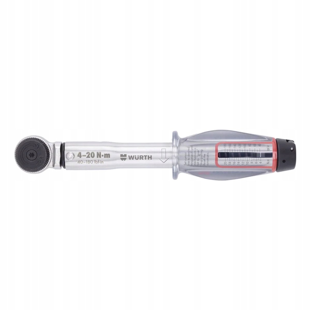 Würth Momentsleutel 1/4" 4-20 Nm met Ratel - Precisie Gereedschap
