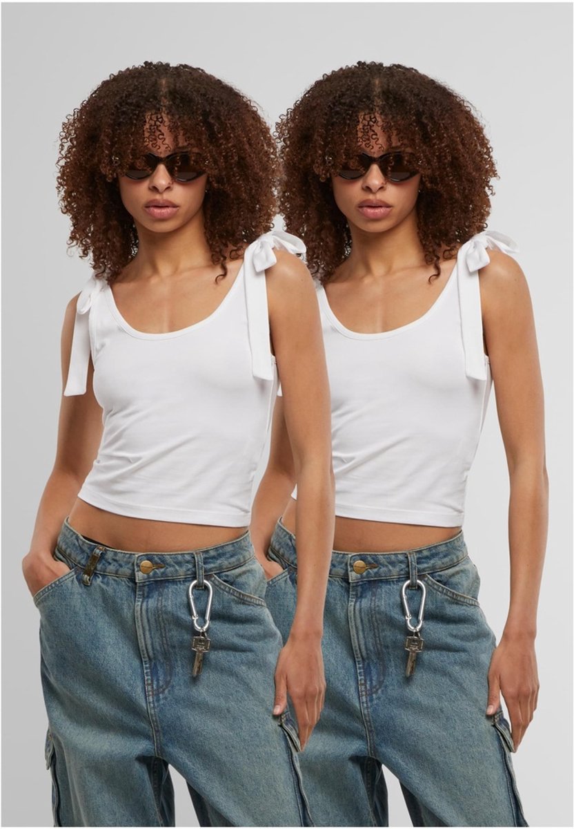 Urban Classics Tied Basic Jersey Crop top 5XL Wit