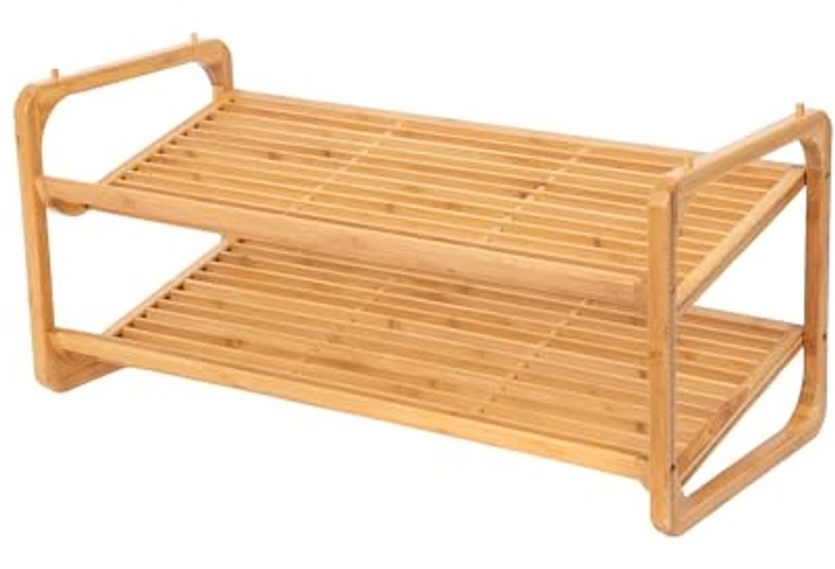 Schoenenrek Licht Hout 75 x 33 x 34 cm