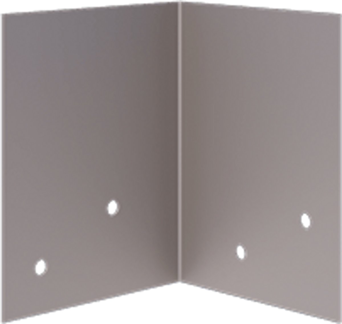 Verzinkt staal koppelplaat - 90° - Hoogte borderrand 12 / 15 cm - Zink kleur - MySteel