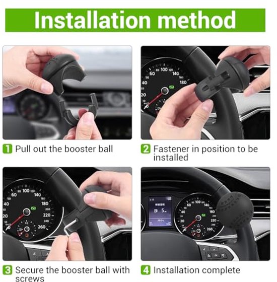 360° Antislip Stuurwiel Spinner voor Auto, SUV en Vrachtwagen — afbeelding 5