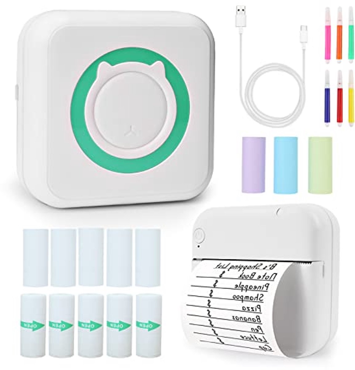 Draagbare Miniprinter voor Smartphone - Inktloze Thermische Fotoprinter voor Notities en Memo's