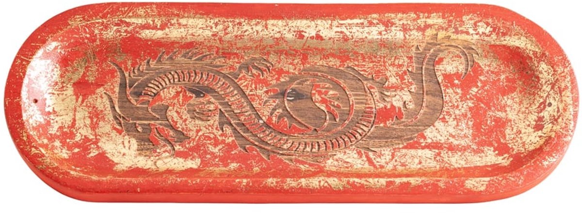 Wierookhouder Draak Rood/Goud