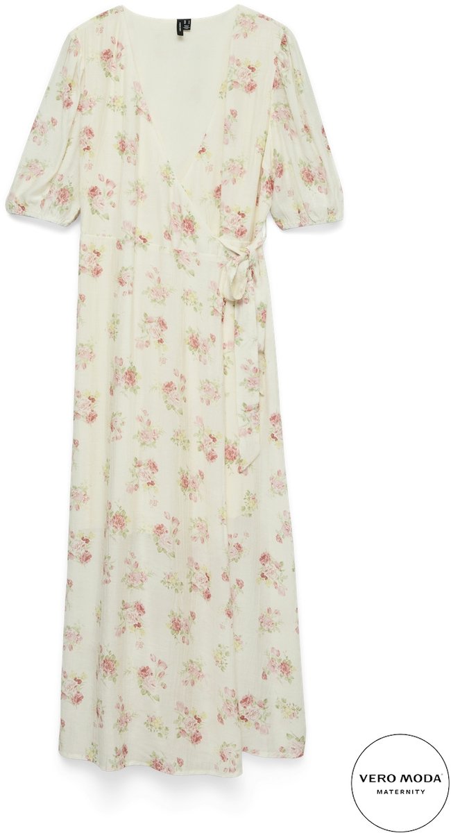 Vero Moda MATERNITY - VMMBELLA 2/4 V-NECK WRAP 7/8 DRESS WVN - Dames - Mini jurken Birch