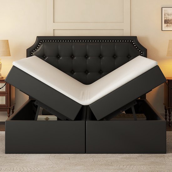 Kelodan Gestoffeerd bed slaapbank 140x200 met USB-aansluiting en lattenbodem, huidvriendelijk fluweel, beige Kelodan Gestoffeerd bed slaapbank 140x200 met USB-aansluiting en lattenbodem, huidvriendelijk fluweel, beige