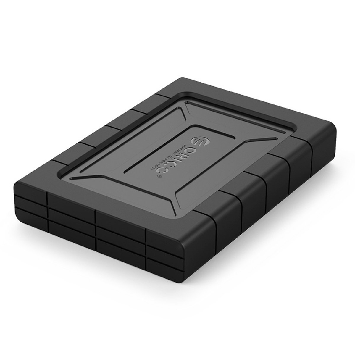 Orico - Schokbestendige USB 3.0 harde schijf behuizing 2.5 inch - HDD/SSD - Siliconen beschermhoes - UASP - 5Gbps - Incl. USB 3.0 datakabel - Zwart