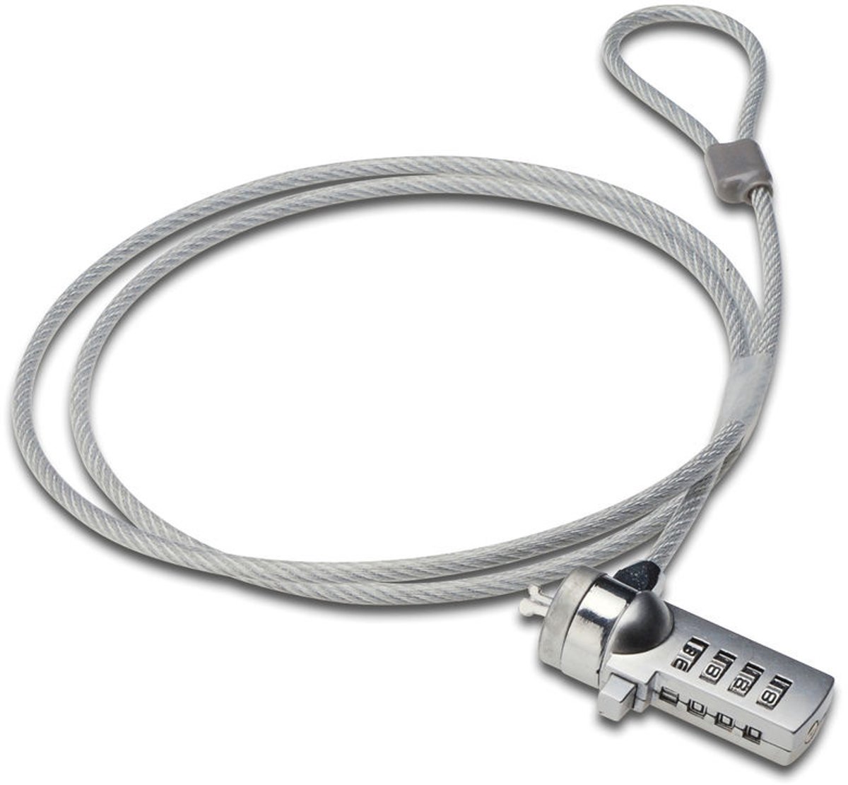 ACT Laptop Kabelslot met cijfercode – 1,5m Staalkabel -  AC9015