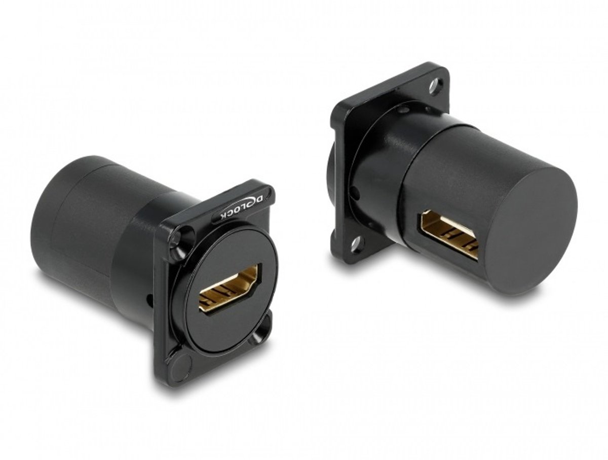Image of HDMI haaks D-type module | HDMI2.1 (8K 60Hz + HDR) | gegoten zink | zwart