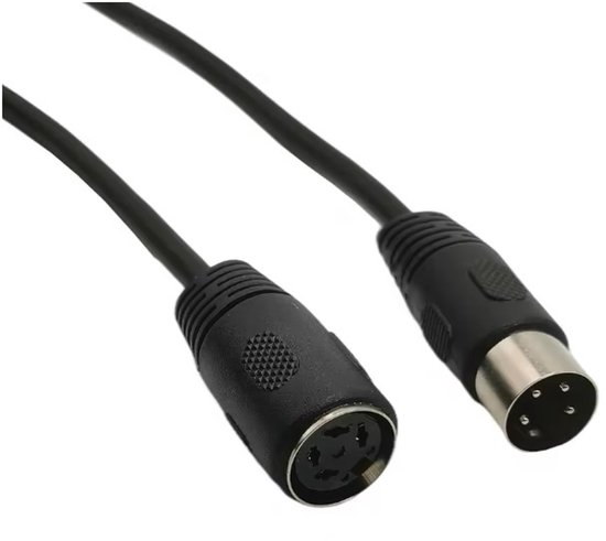 HTGuoji DIN-Verlängerungskabel, 6-poliger DIN-Stecker auf Buchse, AV-Adapter, Audio-Buchse für Mikrofonaufnahmen (50 cm