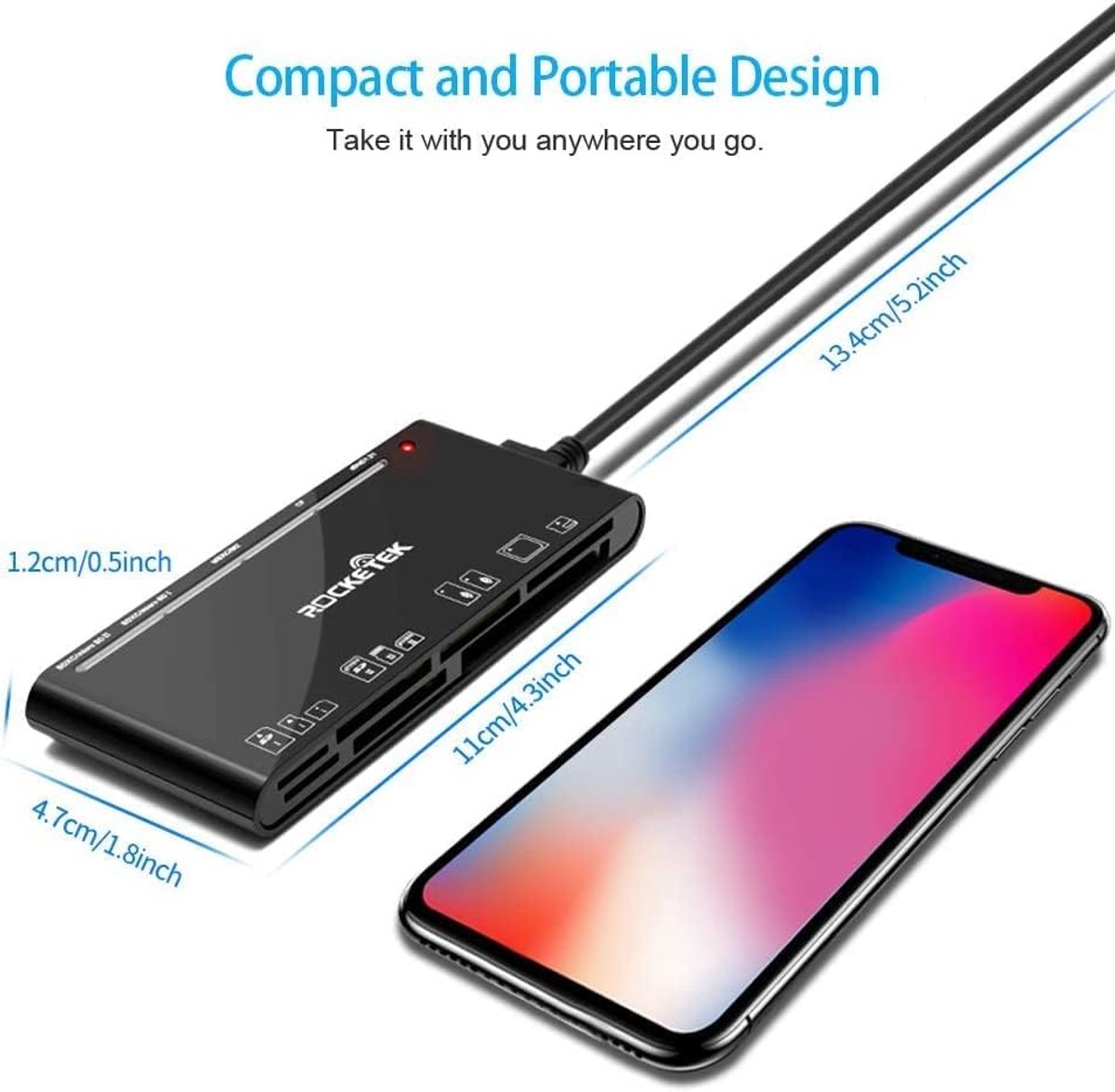 Image of 7-in-1 USB 3.0 Kaartlezer - Hoge Snelheid CF/SD/TF/XD/MS/Micro SD Kaartlezer voor PC en Laptop