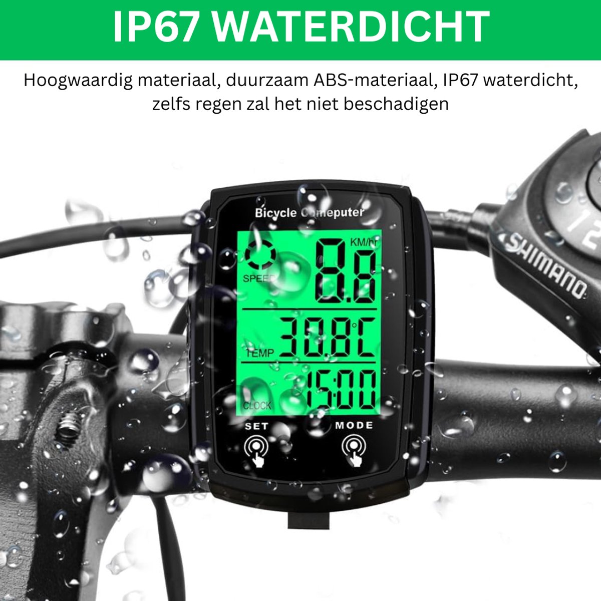 Kilometerteller Fiets - Snelheidsmeter - Fietscomputer Draadloos