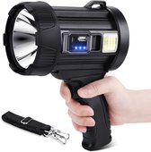 AF-WAN Super Helder oplaadbare 6000 lumen LED zaklamp, LED schijnwerper zaklamp oplaadbare CREE Led handschijnwerper 6000 mAh USB waterdicht zoeklicht