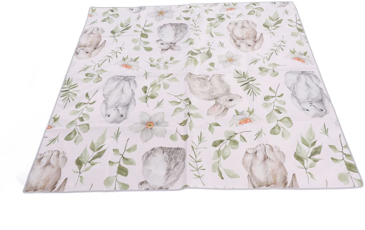 Unyqoos® Zachte en Opvouwbare Babyspeelmat met Konijnenpatroon voor Binnen en Buiten