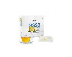 HHS Assa Detox Thee Lemon Flavored Drink - Citroen Gemengde Kruidenthee – Ondersteun uw dieet en blijf in vorm! - Detox Kruidendrank - 60 Sachets 240g