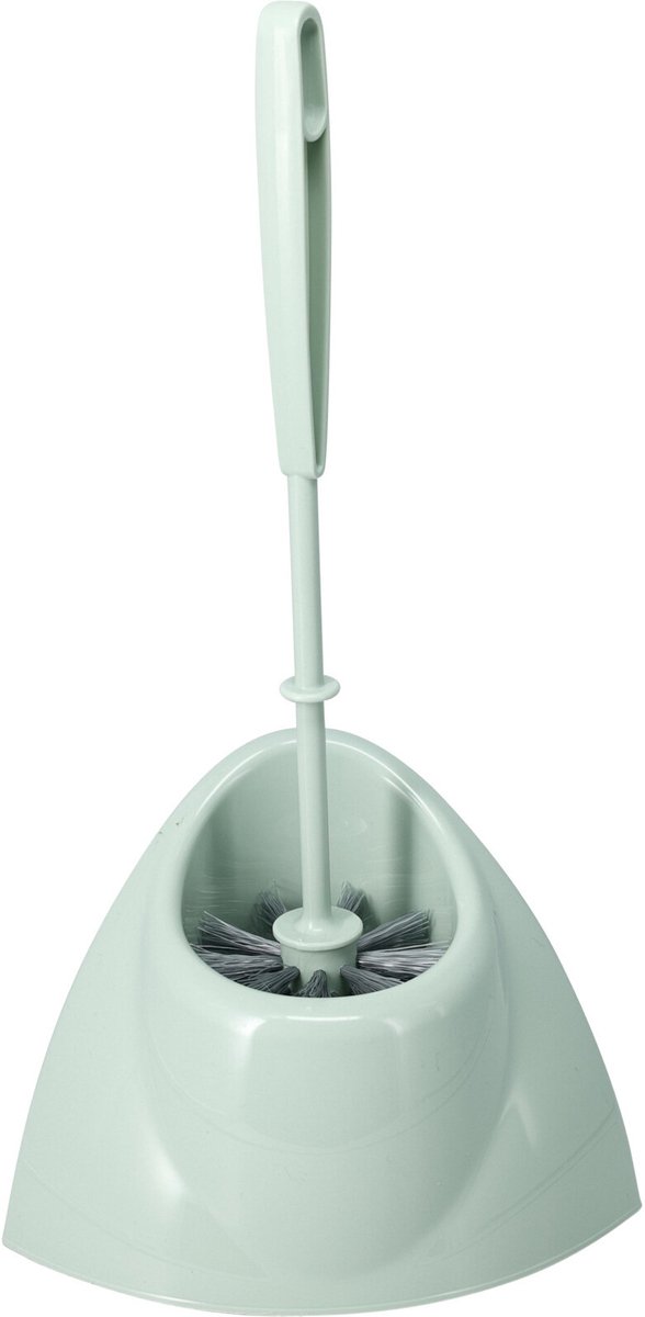 Bathroom Solutions Toiletborstel met houder - mintgroen - 36 cm - kunststof - WC borstel - toiletartikelen - toiletborstels
