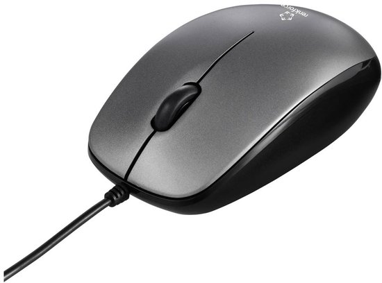 Renkforce RF-5805910 Muis Kabelgebonden Optisch Grijs 3 Toetsen 1000 dpi Geïntegreerd scrollwiel