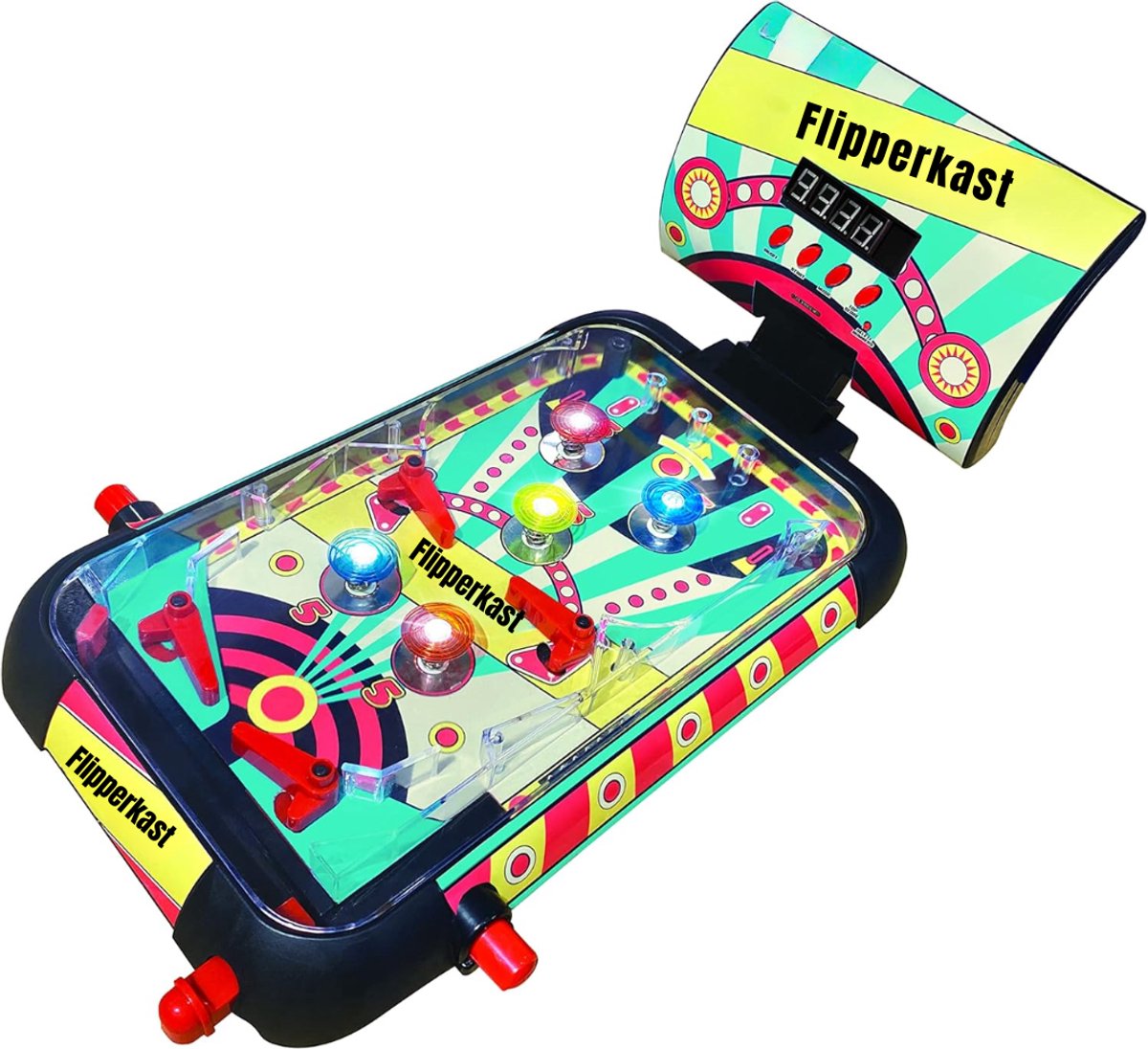 MMP Flipperkast - Pinball voor kinderen en volwassenen - Met licht en geluid - Zwart
