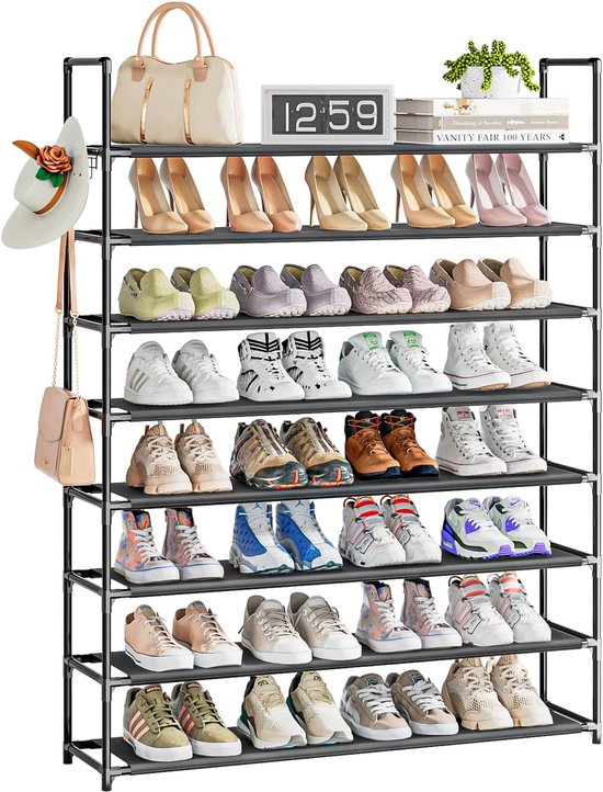 Vicye Schuhregal mit 10 Ebenen, Schuh-Organizer für 20-25 Paar Schuhe, offener