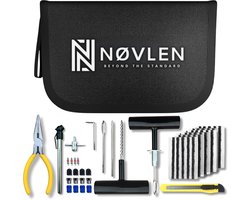 NØVLEN Bandenreparatieset Auto & Motor 57 Delig Met Opbergtas – Autobanden Reparatie set – Bandenplakset – Proppenset – Banden Prop Set - Banden Reparatieset Auto