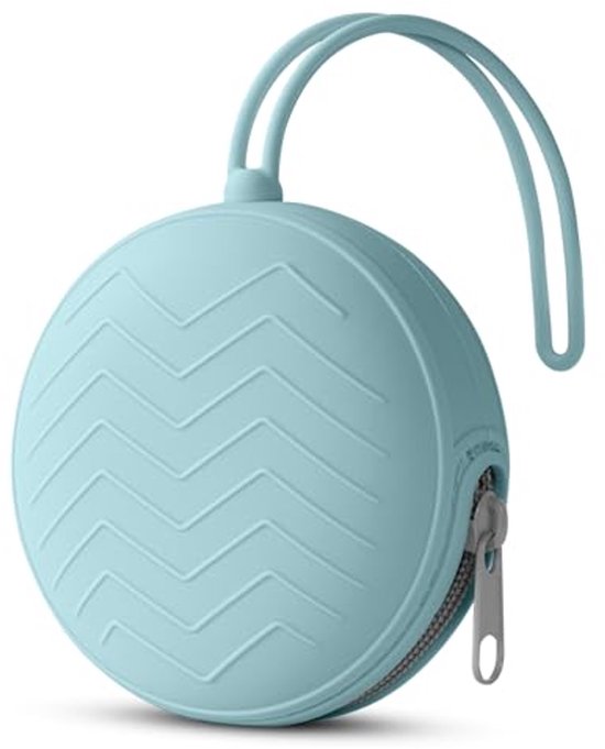Suavinex, Speenbox met capaciteit voor 2 fopspenen. Fopspeenzakje, fopspeendoos met flexibel handvat, fopspeenhouder, voor baby's 0 maanden, Dreams blauw