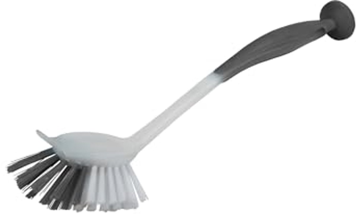 Vaatwasborstel met Schraper en Zuignap - 7 x 29 cm - Antraciet